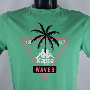 2021 Kappa Waves spellout logo season 2 mint green casual Men's med t-shirt